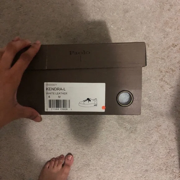 Paolo White Leather Kendra Sneakers - Picture 4 of 4